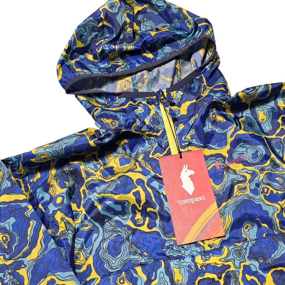 NEW Cotopaxi‎ Kids' Teca Half Zip Windbreaker Print Unisex Topo Blue Sky M NWT